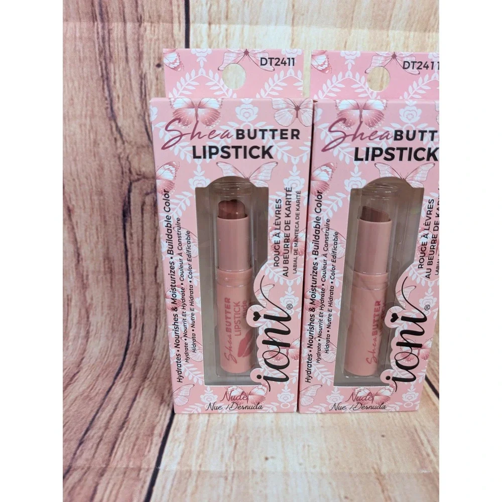 2 PK Ioni Shea Butter Lipstick Nude - Hydrating Buildable Color